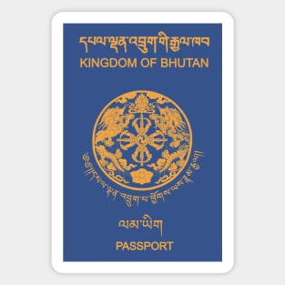 Bhutan passport Magnet